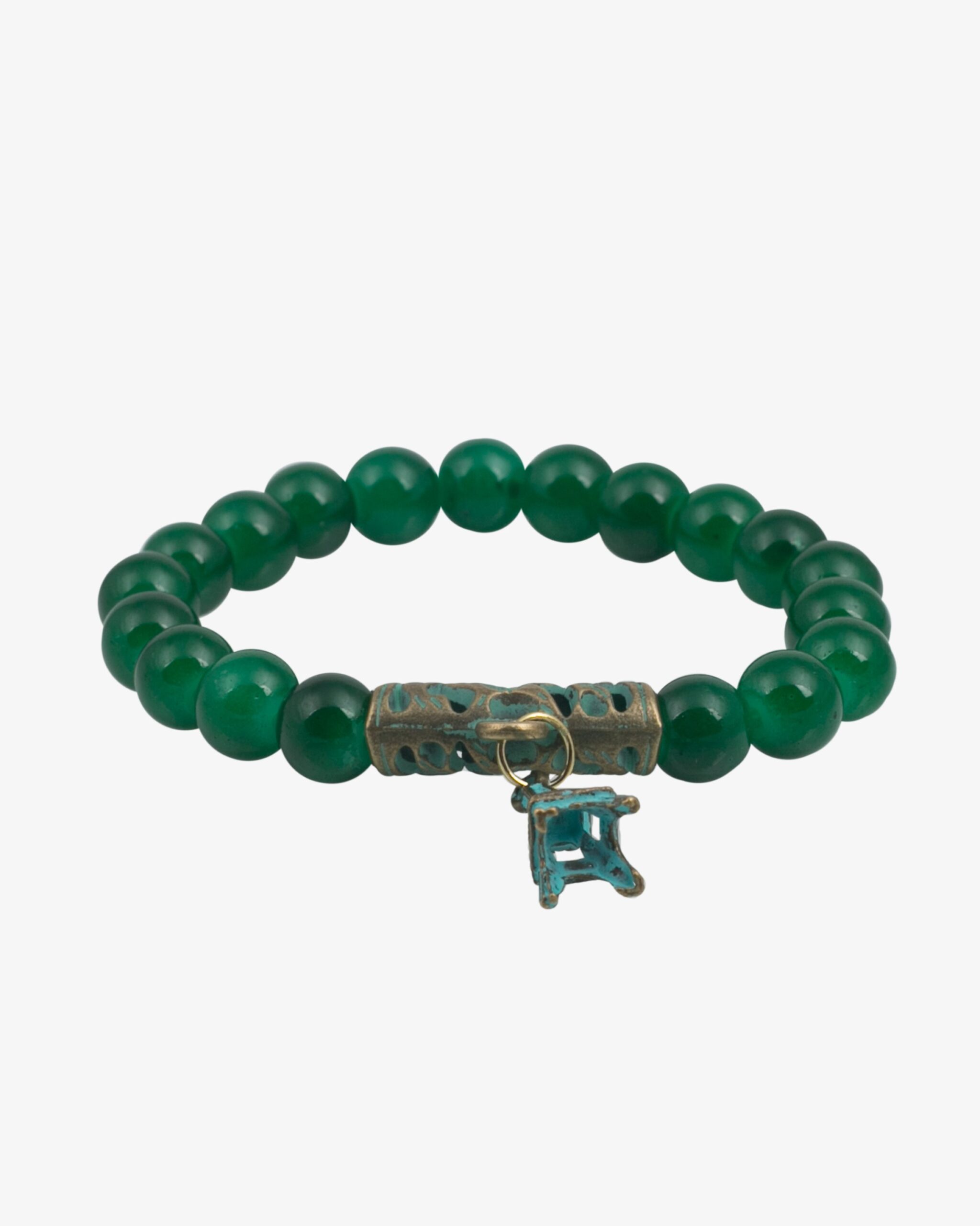 دستبند کشی مرواریدی سبز تیره برج ایفل - مایل