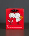 پاکت کادو ولنتاین - قرمز - رو به رو