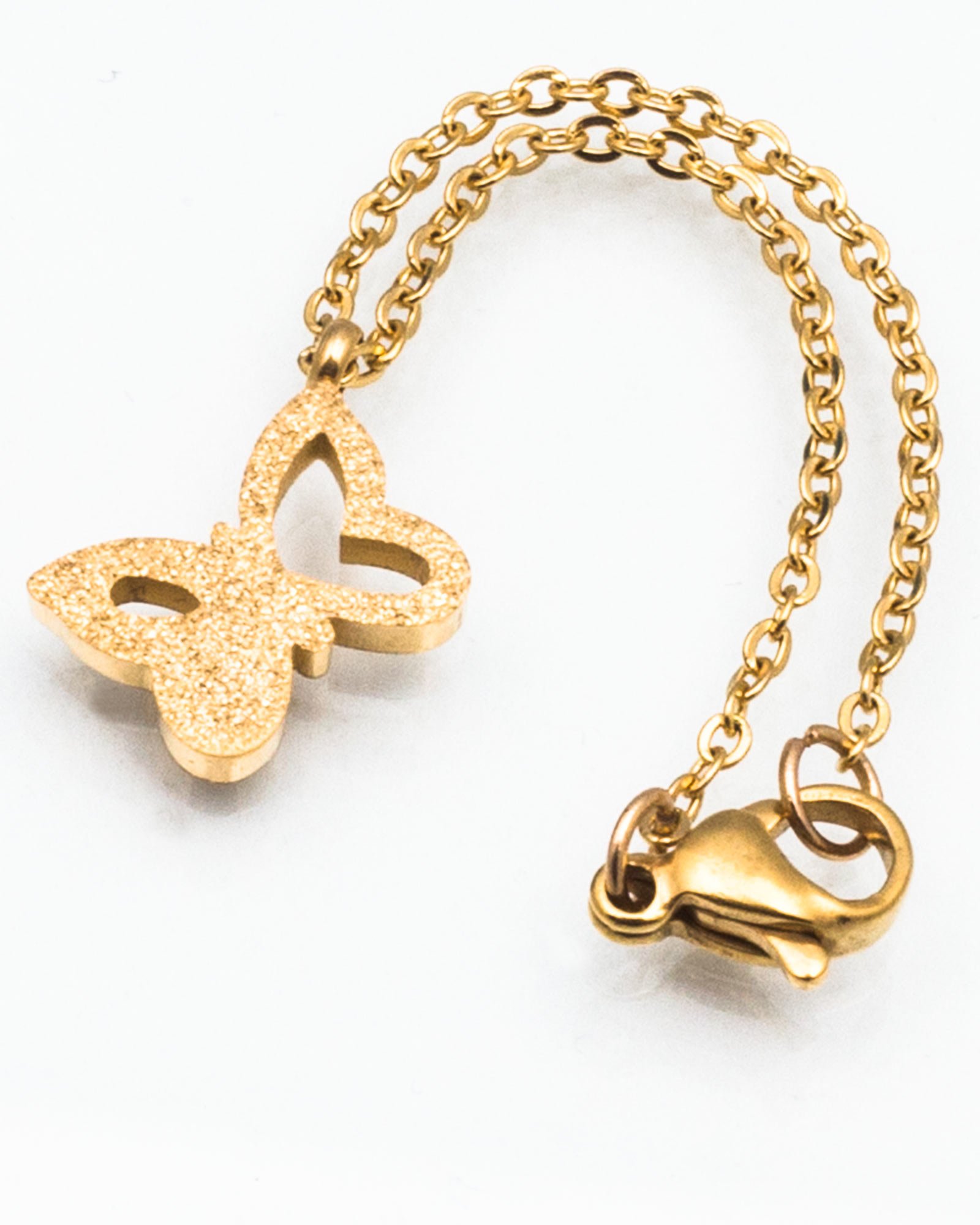 آویز ساعت طرح پروانه - طلایی - آویز ساعت استیل