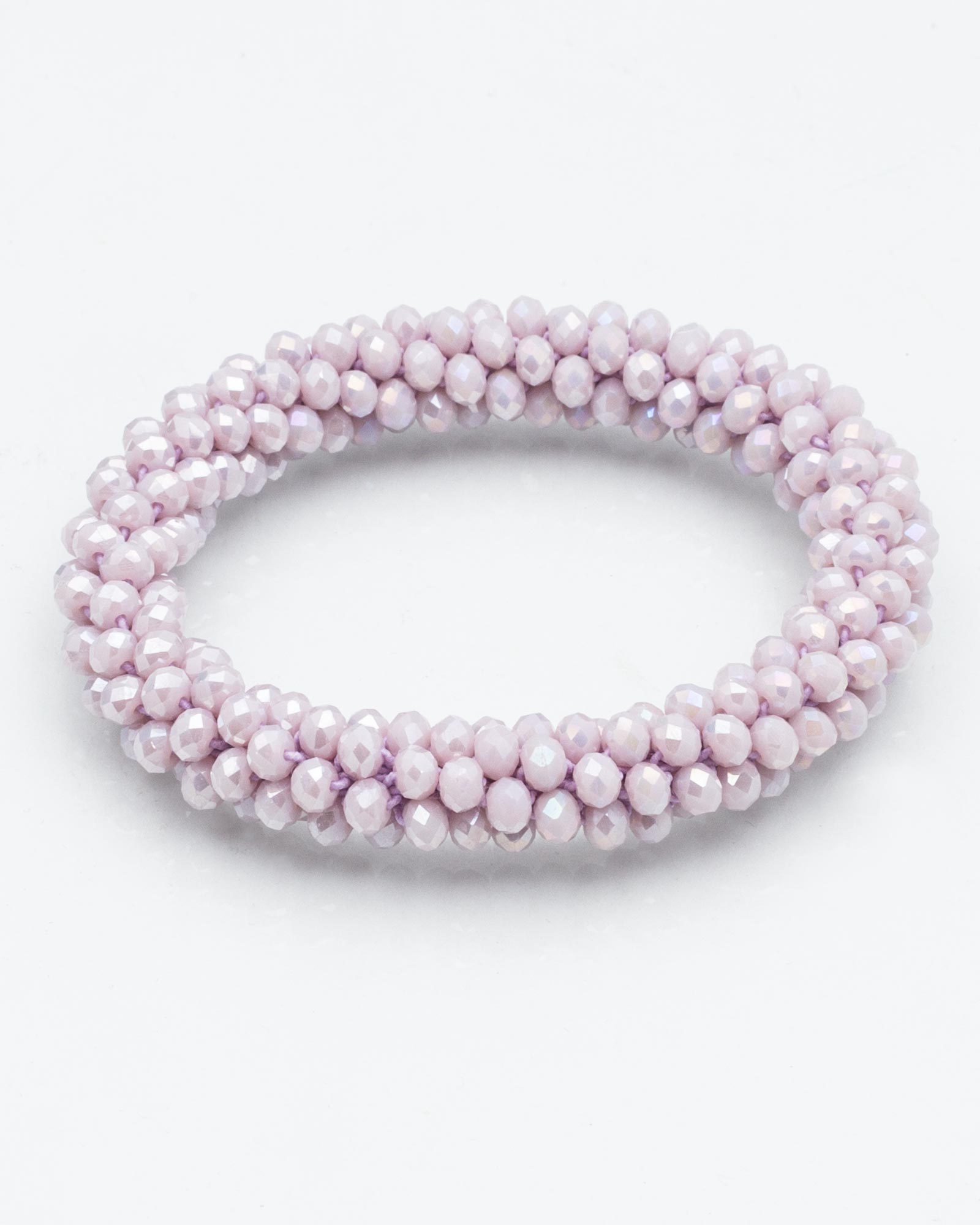 دستبند مهره کریستال کشی - یاسی روشن - دستبند زنانه