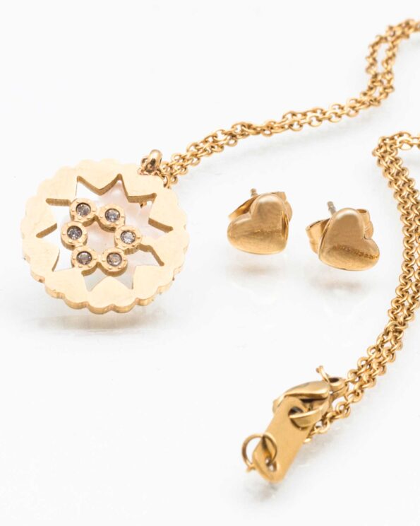 نیم ست ظریف دخترانه طلایی - طلایی - نیم ست زنانه