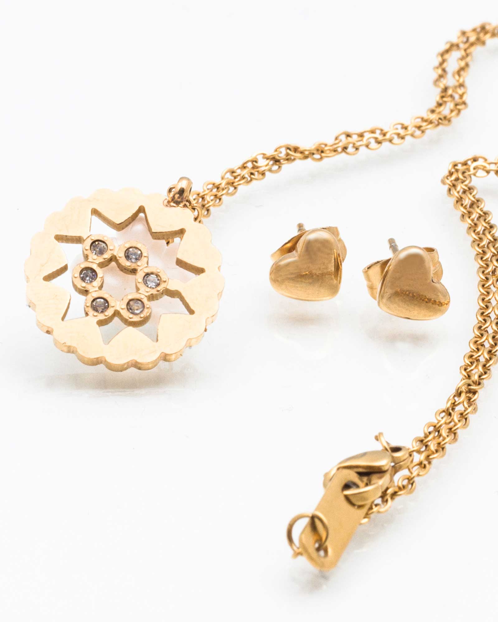 نیم ست ظریف دخترانه طلایی - طلایی - نیم ست زنانه