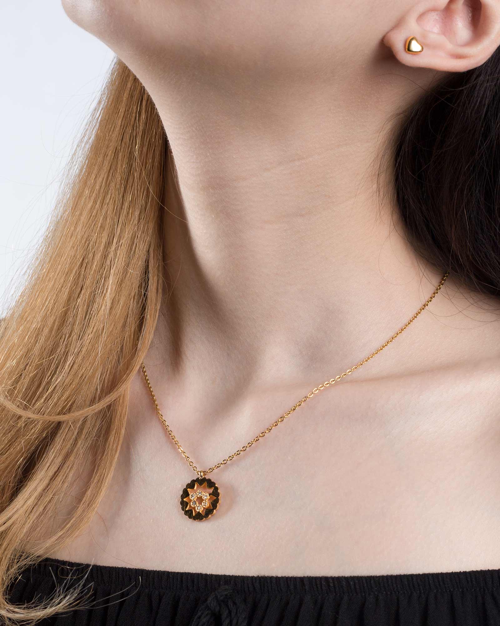 نیم ست ظریف دخترانه طلایی - طلایی - نیم ست