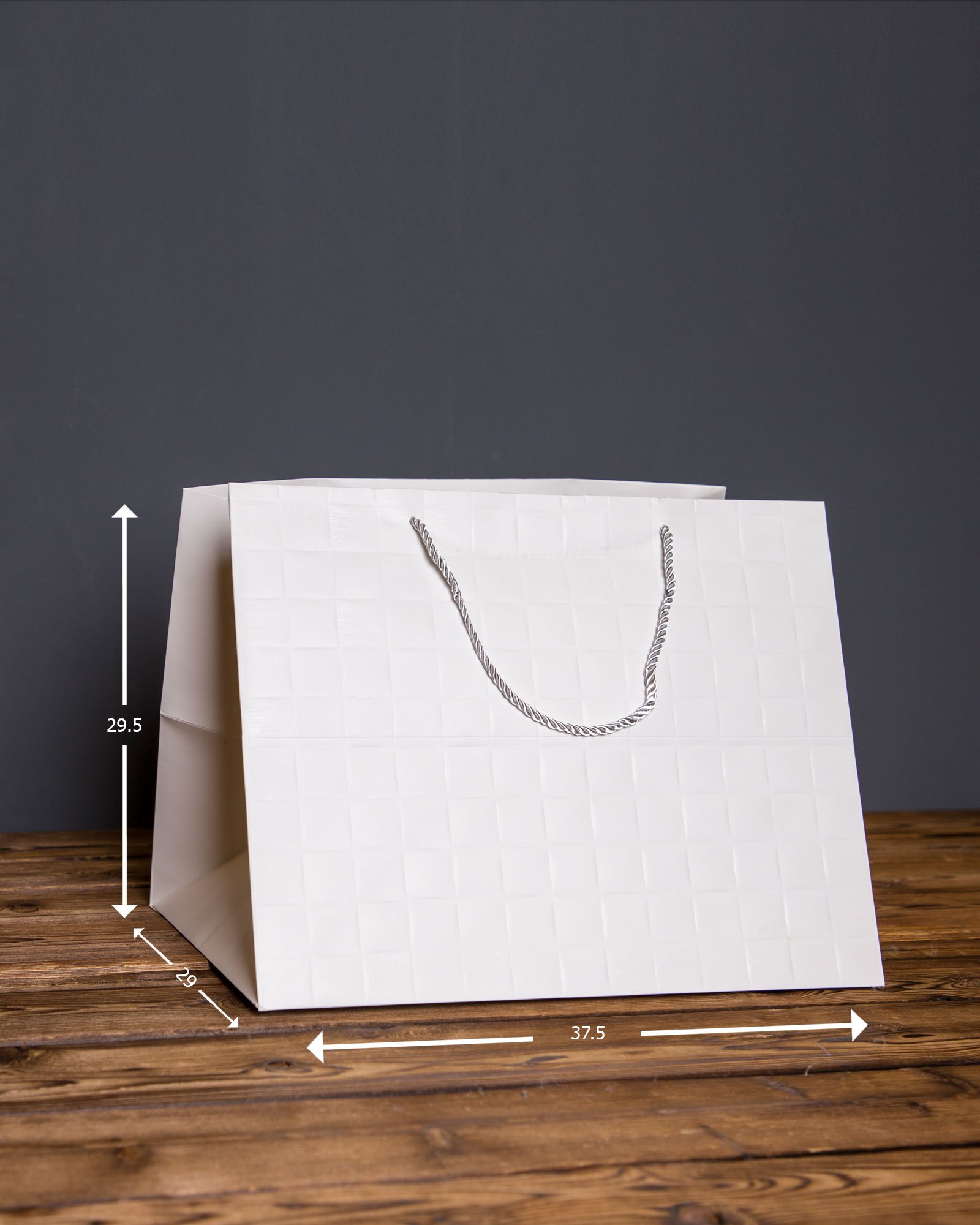 پاکت هدیه دسته دار بزرگ - سفید - ابعاد پاکت هدیه