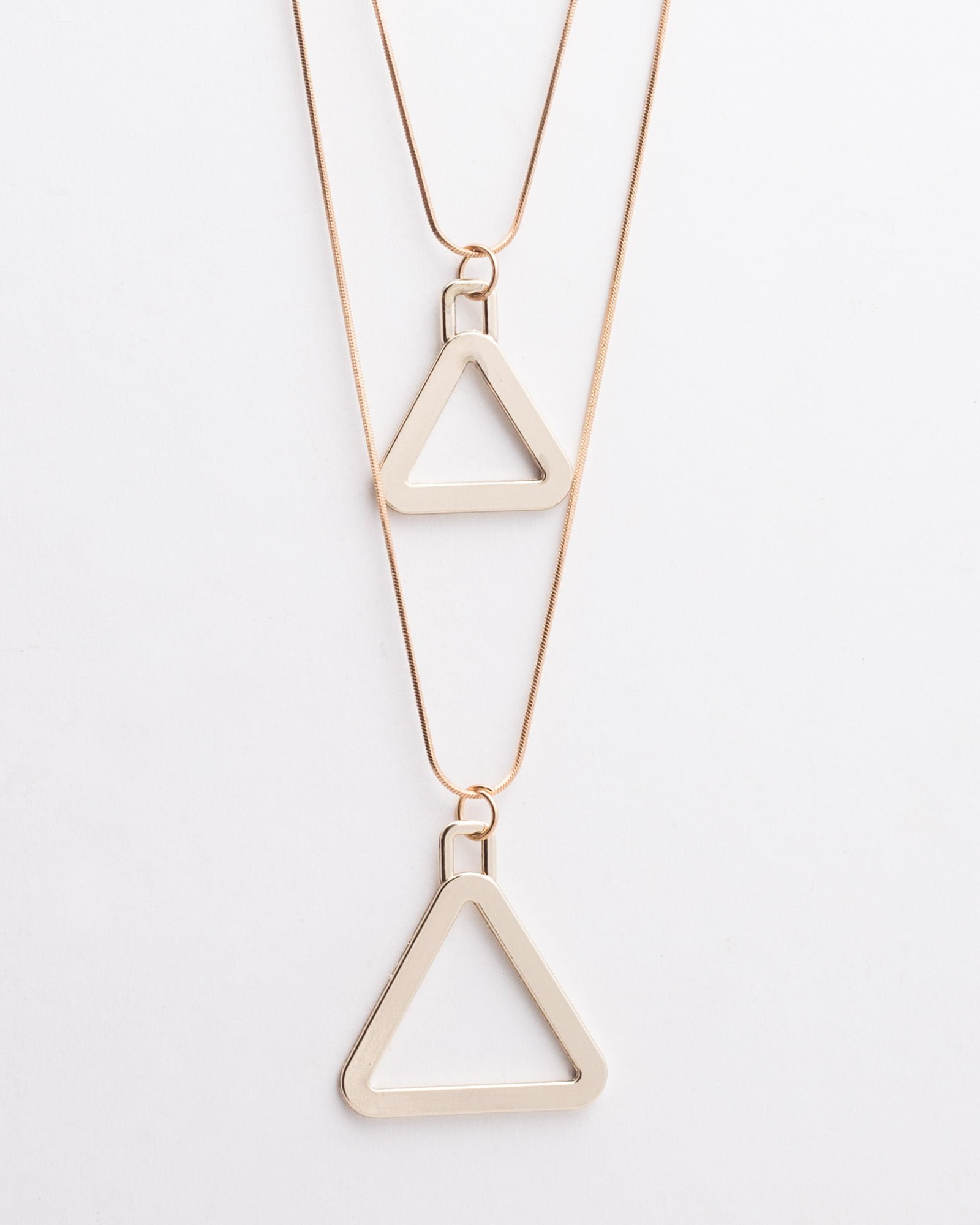 گردنبند آویز مثلث طلایی - طلایی - گردنبند زنانه