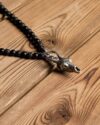 گردنبند مهره ای طرح جمجمه - مشکی - گردنبند مردانه
