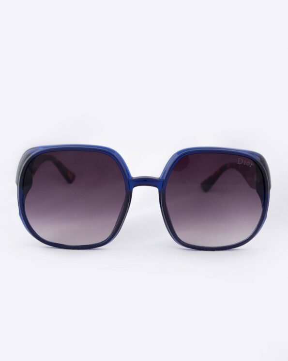 عینک آفتابی پلنگی زنانه - مشکی - رو به رو