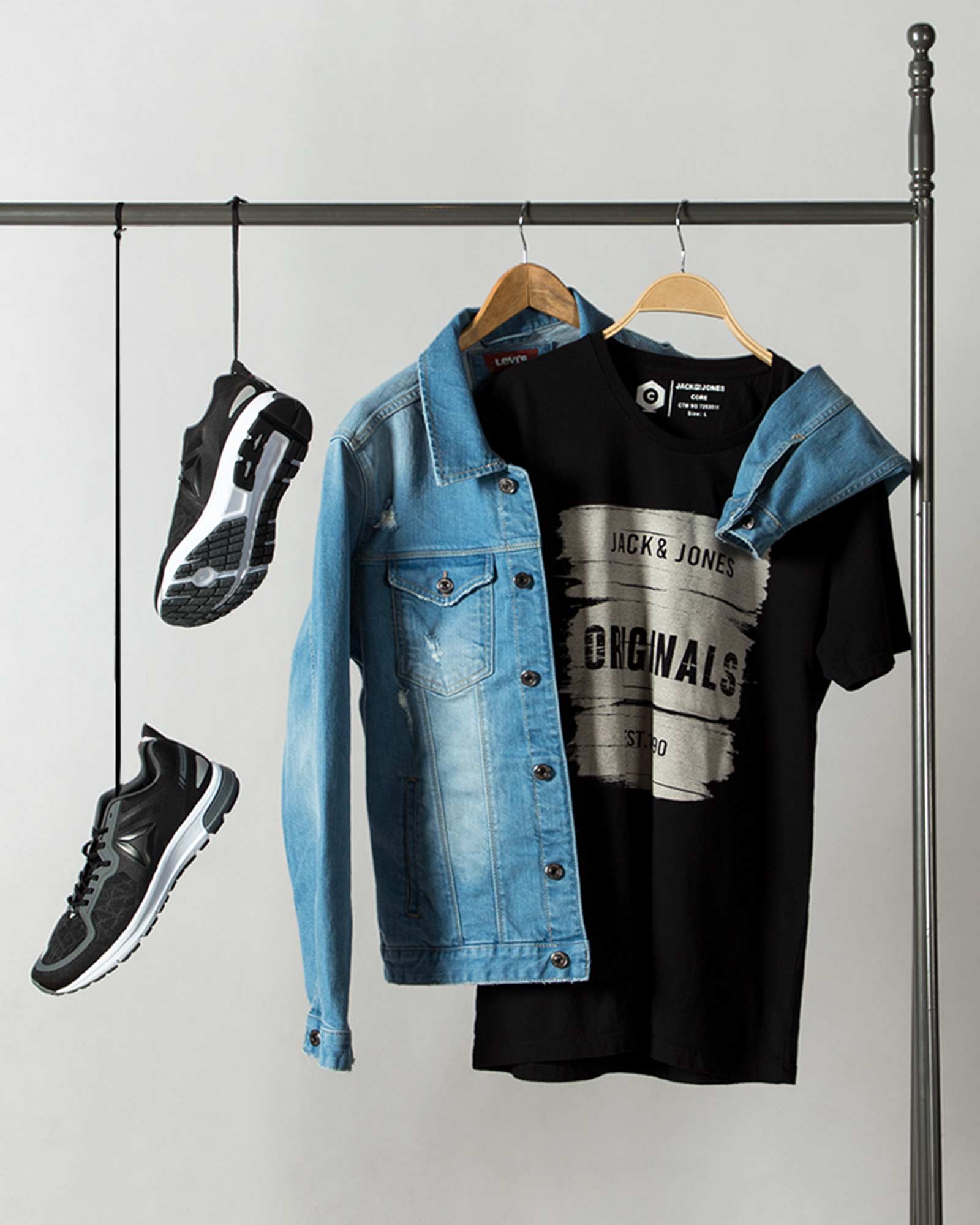 کت جین زاپ دار مردانه - آبی روشن - محیطی