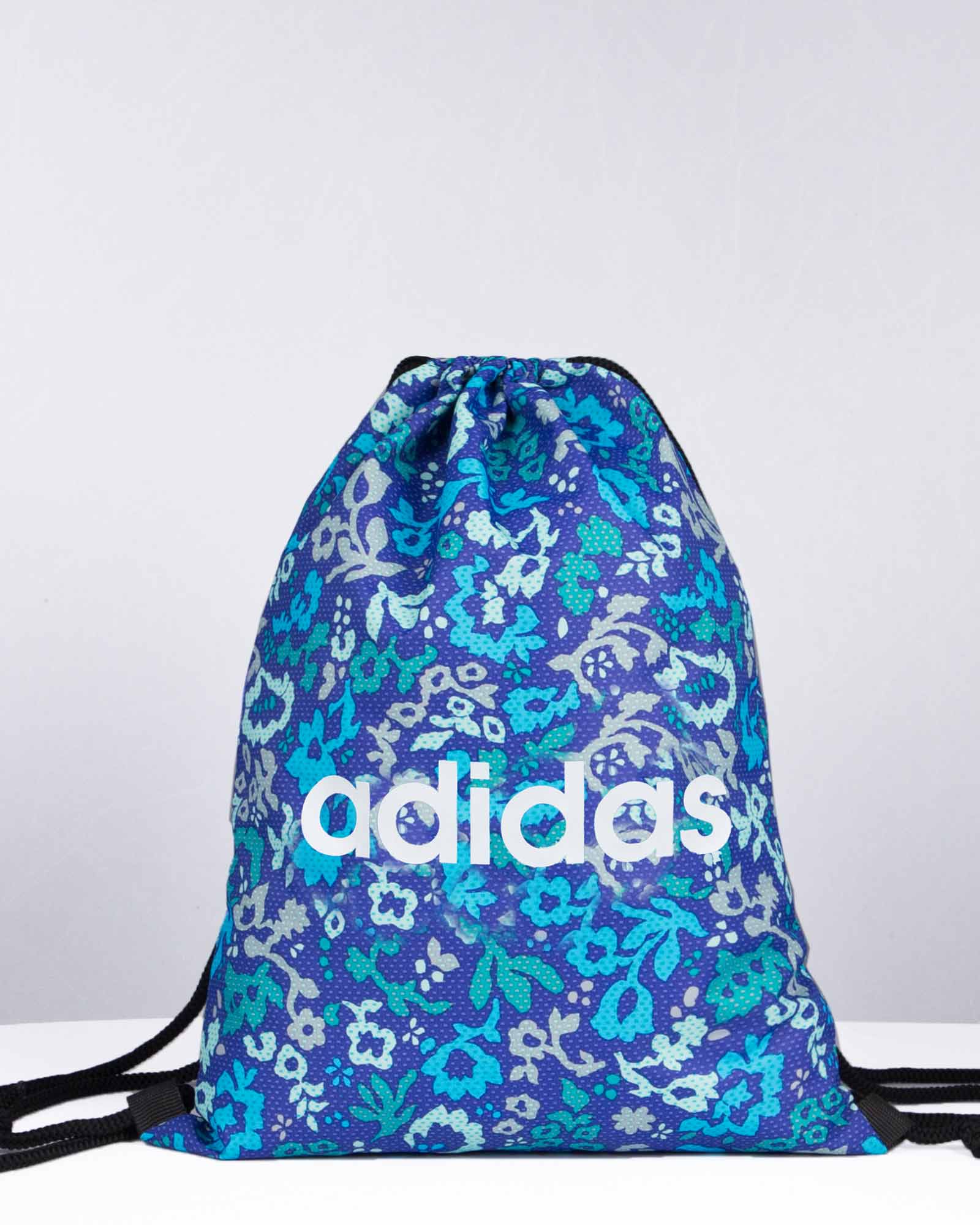 کوله ورزشی گلدار مدل آدیداس - آبی بنفش تیره - رو به رو