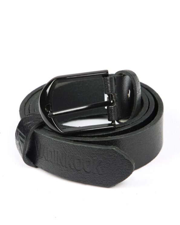 کمربند ساده مشکی مردانه - مشکی