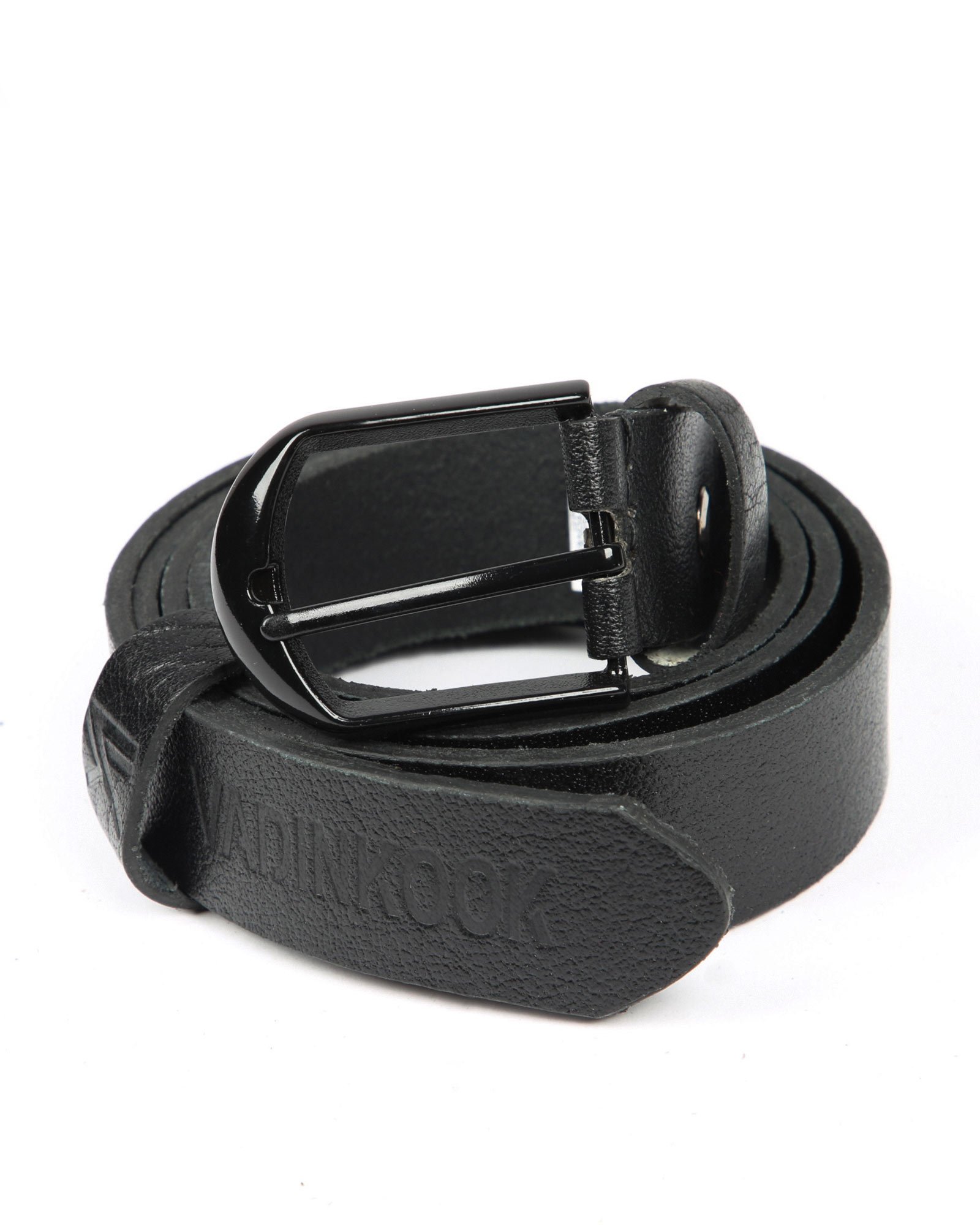 کمربند ساده مشکی مردانه - مشکی