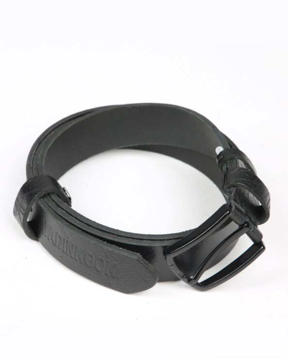 کمربند مشکی اسپرت مردانه - مشکی - کمربند چرم