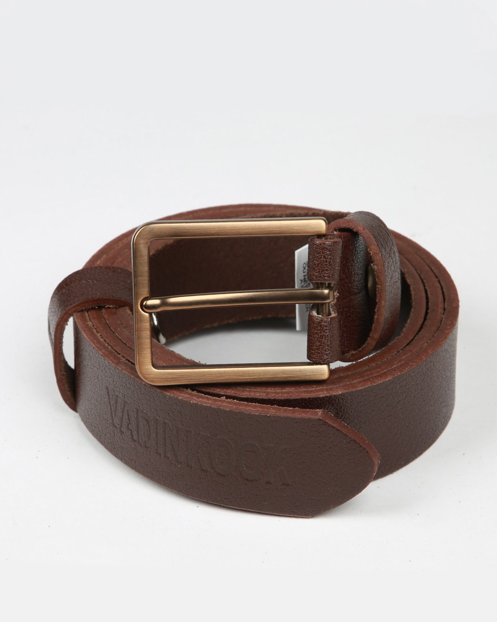 کمربند چرم مردانه اسپرت - قهوه ای تیره
