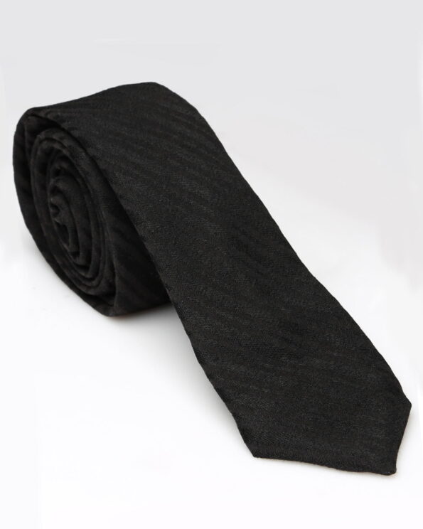 کراوات مشکی طرح دار راه راه