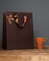 پاکت کادویی پاپیون‌دار قهوه‌ای - قهوه ای - سایز بزرگ