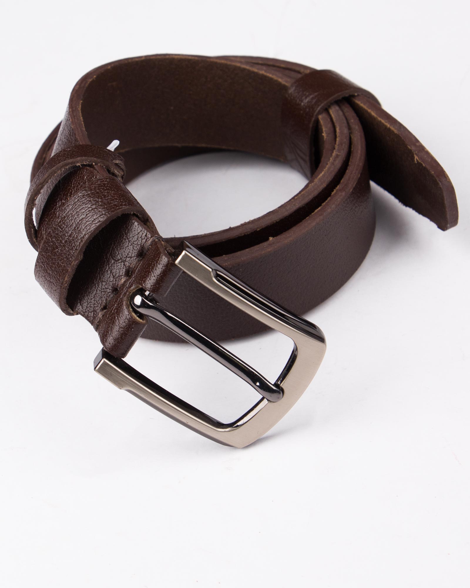 کمربند ساده قهوه‌ای تیره وادین کوک- قهوه ای تیره-روبه رو