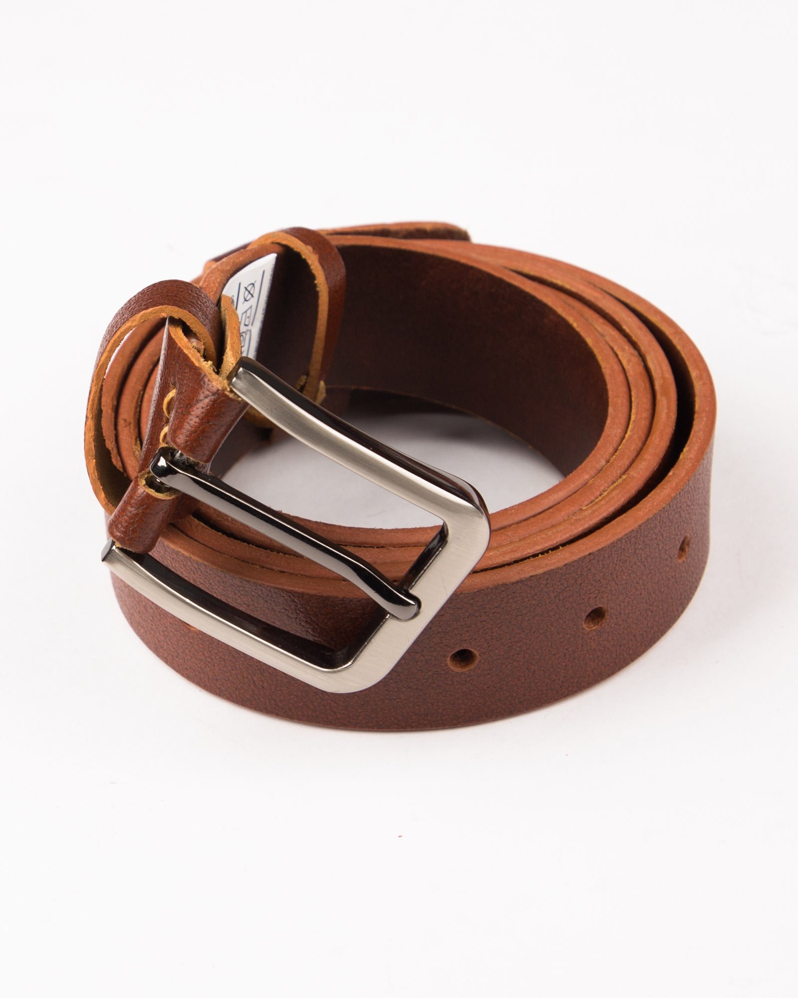 کمربند ساده قهوه‌ای وادین کوک-عسلی-رو به رو