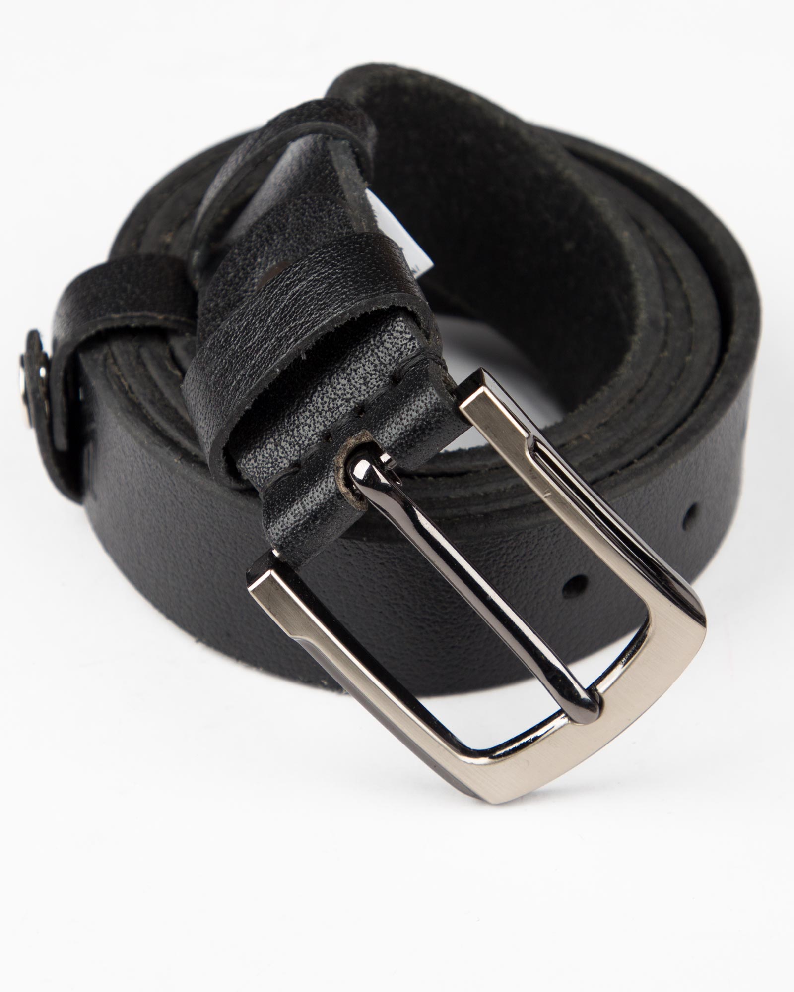 کمربند ساده مشکی وادین کوک-مشکی-روبه رو