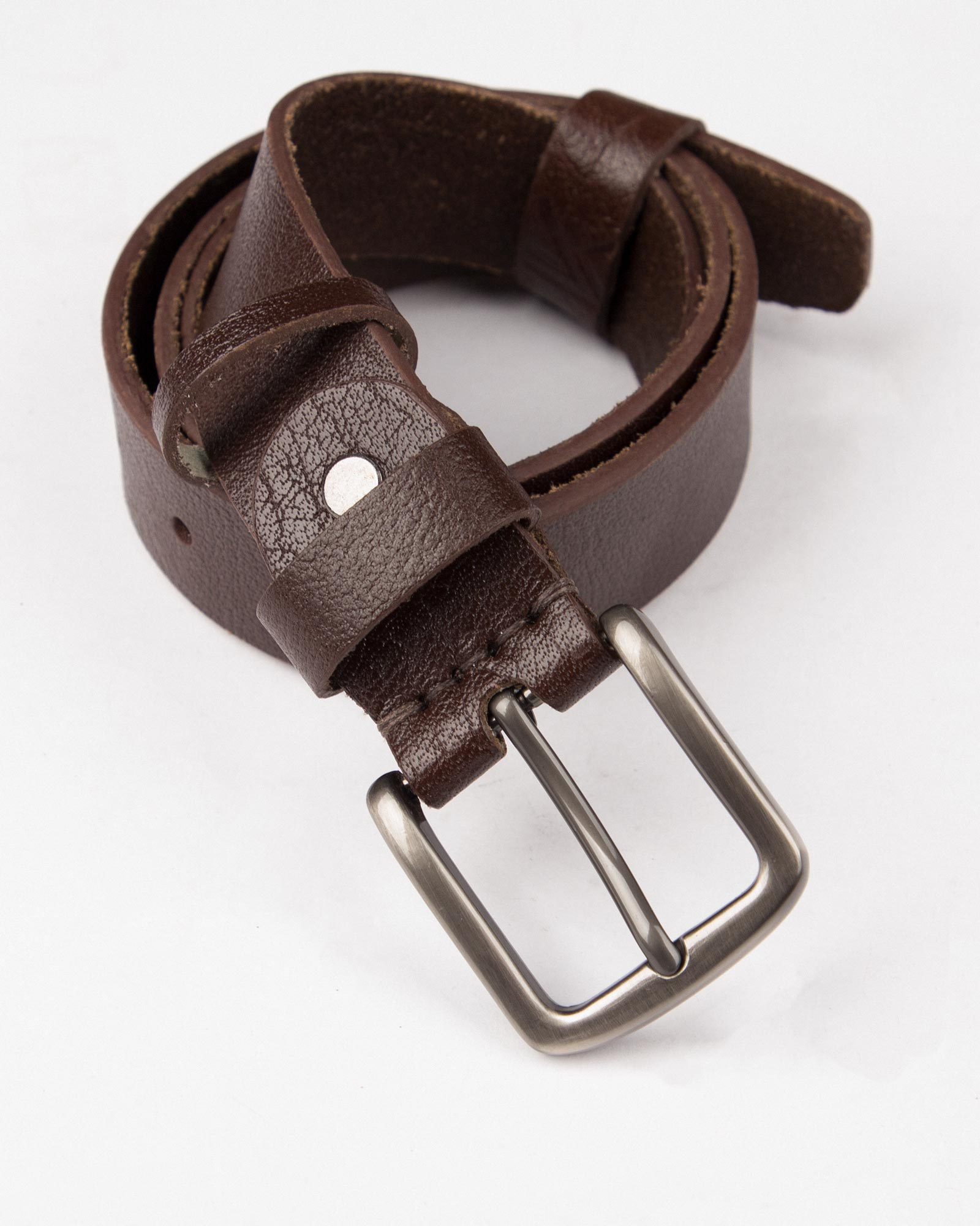 کمربند ساده وادین کوک قهوه‌ای تیره-قهوه ای تیره-رو به رو