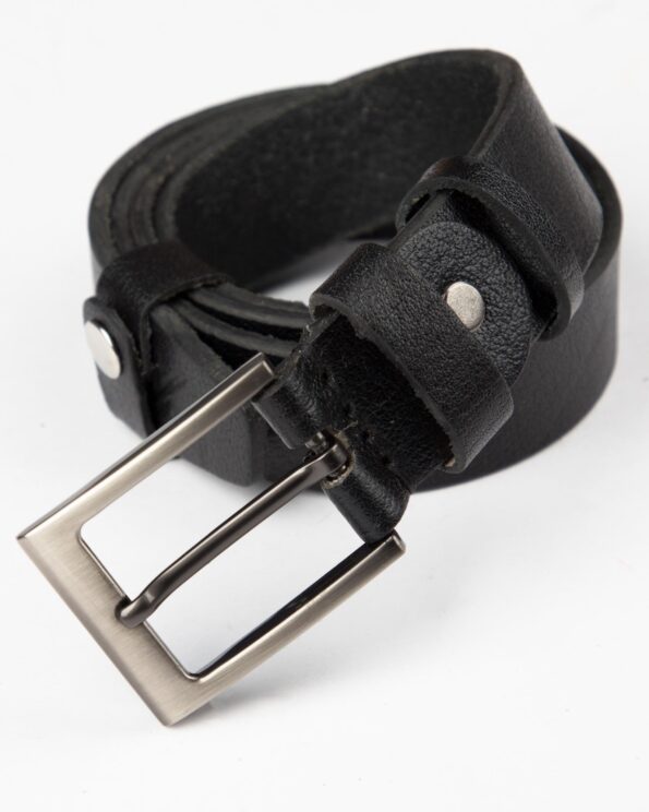 کمربند ساده وادین کوک مشکی-مشکی-رو به رو