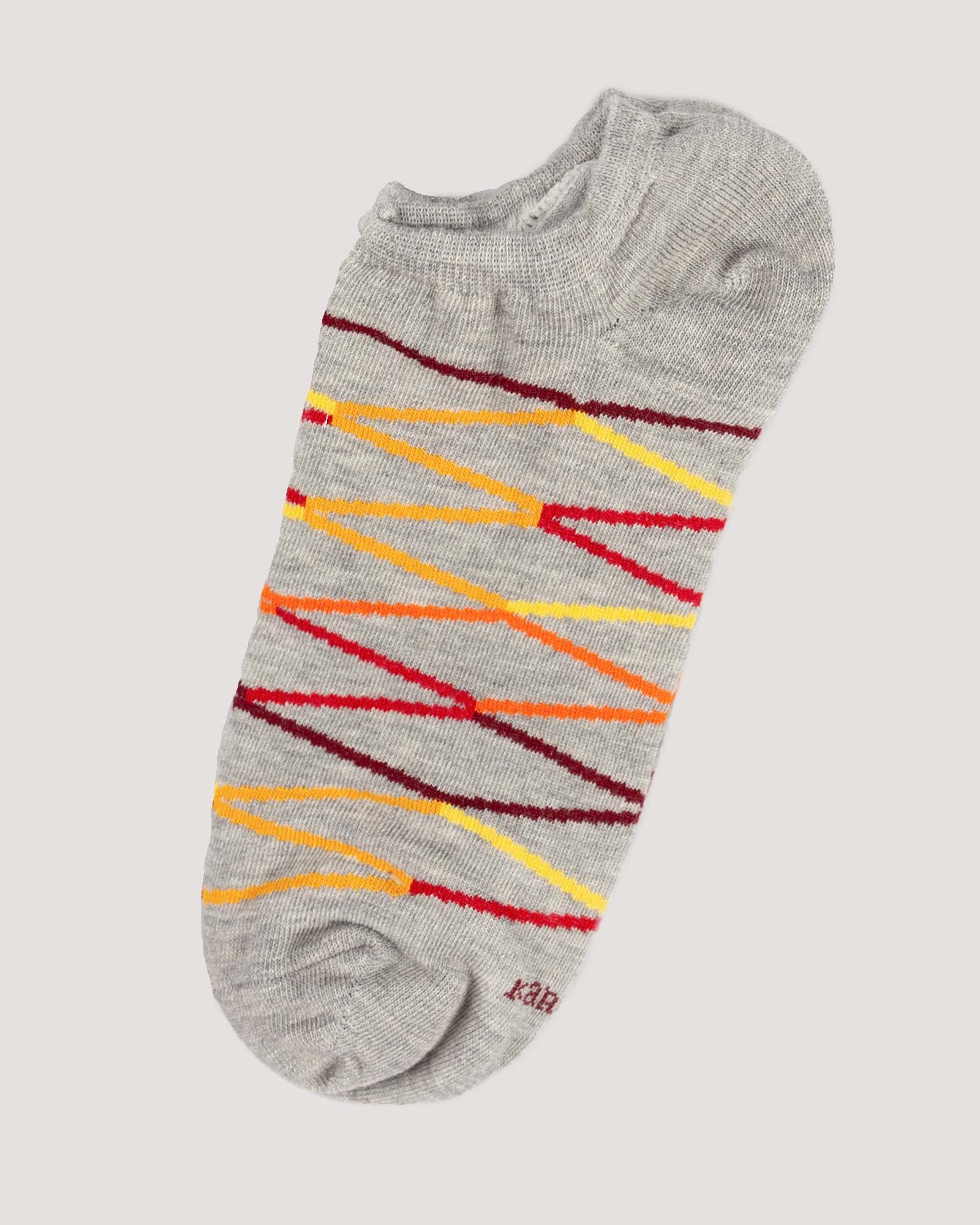 جوراب ساق کوتاه طرح دار- طوسی- جفت