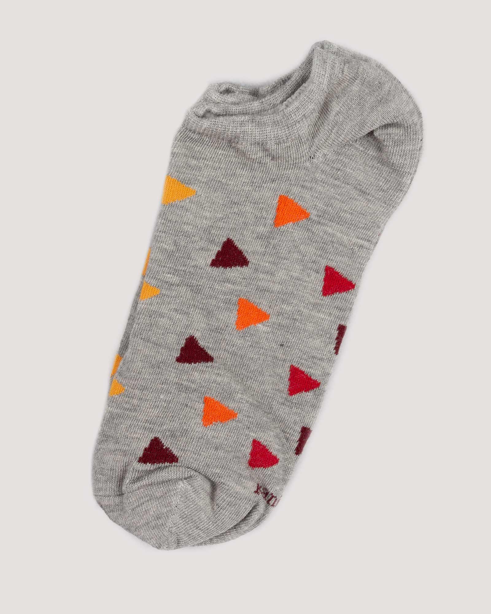 جوراب ساق کوتاه طرح دار- ملانژ- جفت