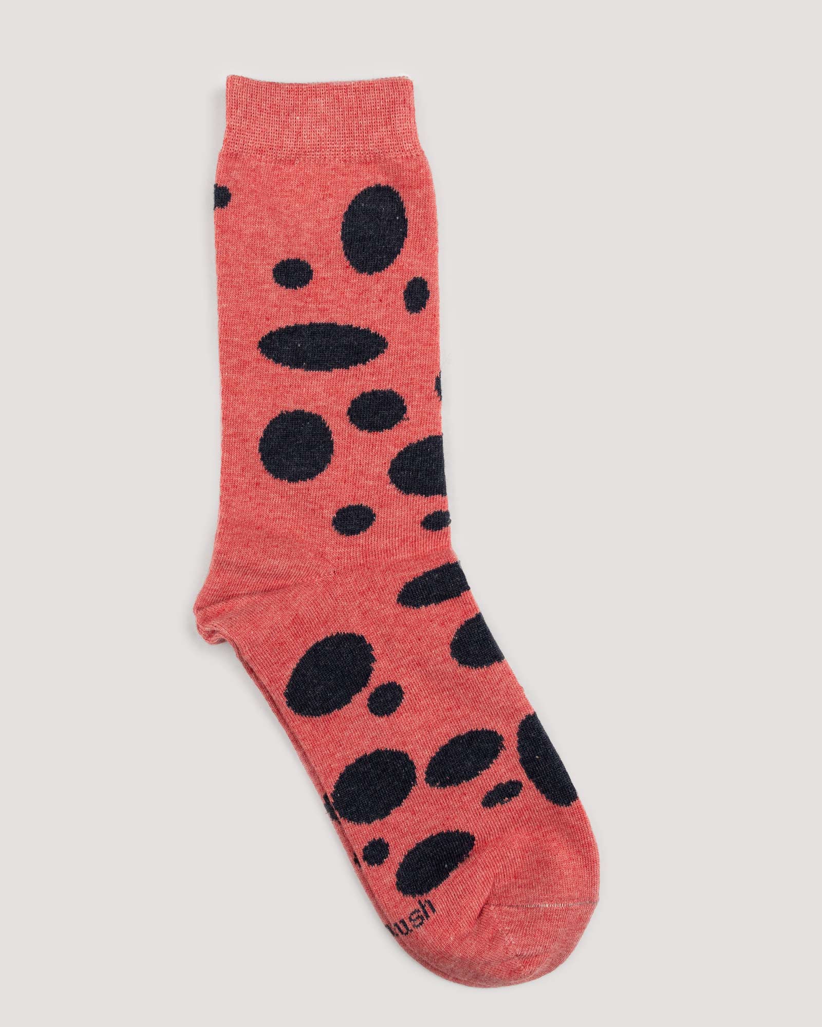 جوراب نخی طرح دار- صورتی تیره- تک