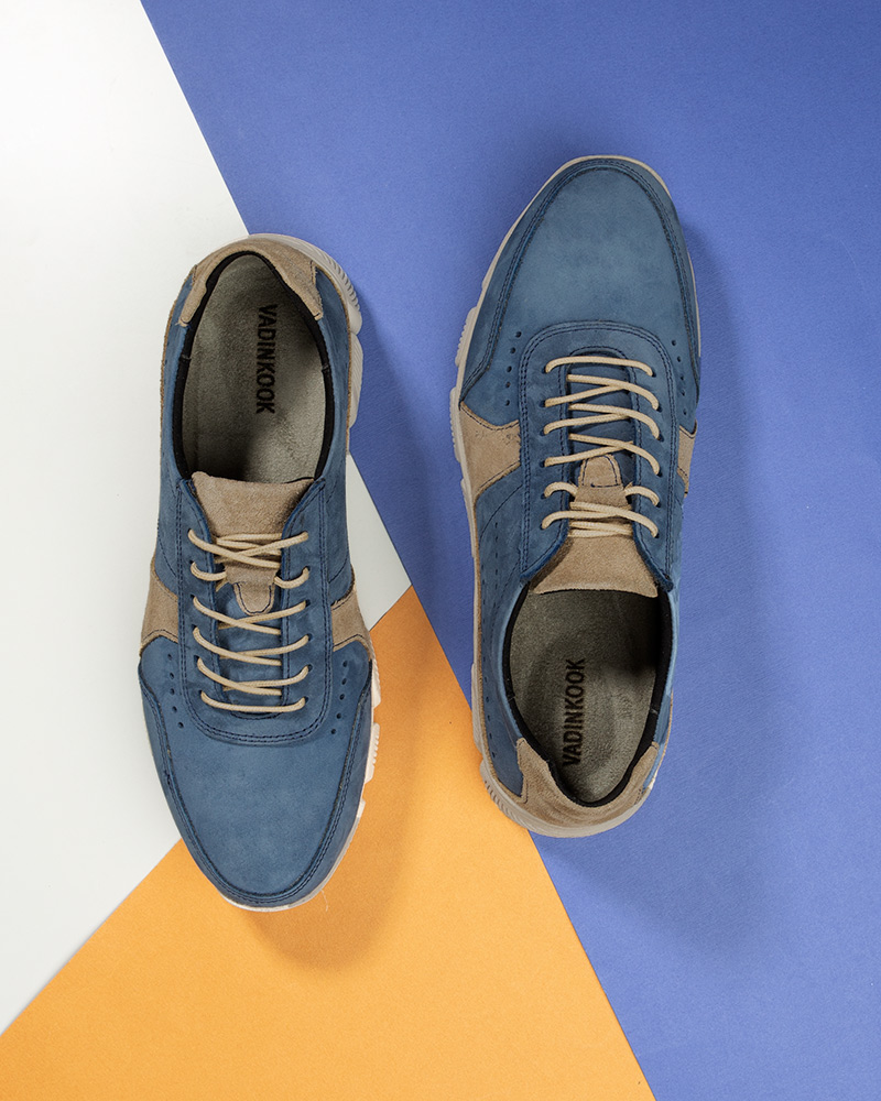 کفش مردانه چرم VK102- سرمه ای (1)