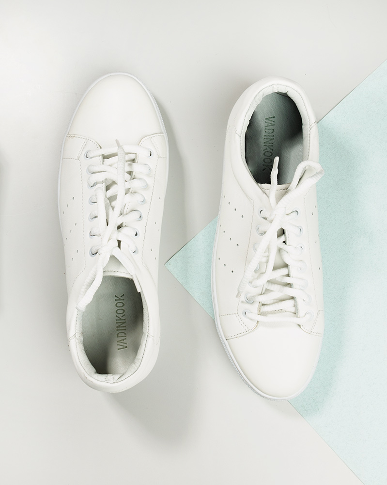 کفش چرم مردانه VK201- سفید (1)