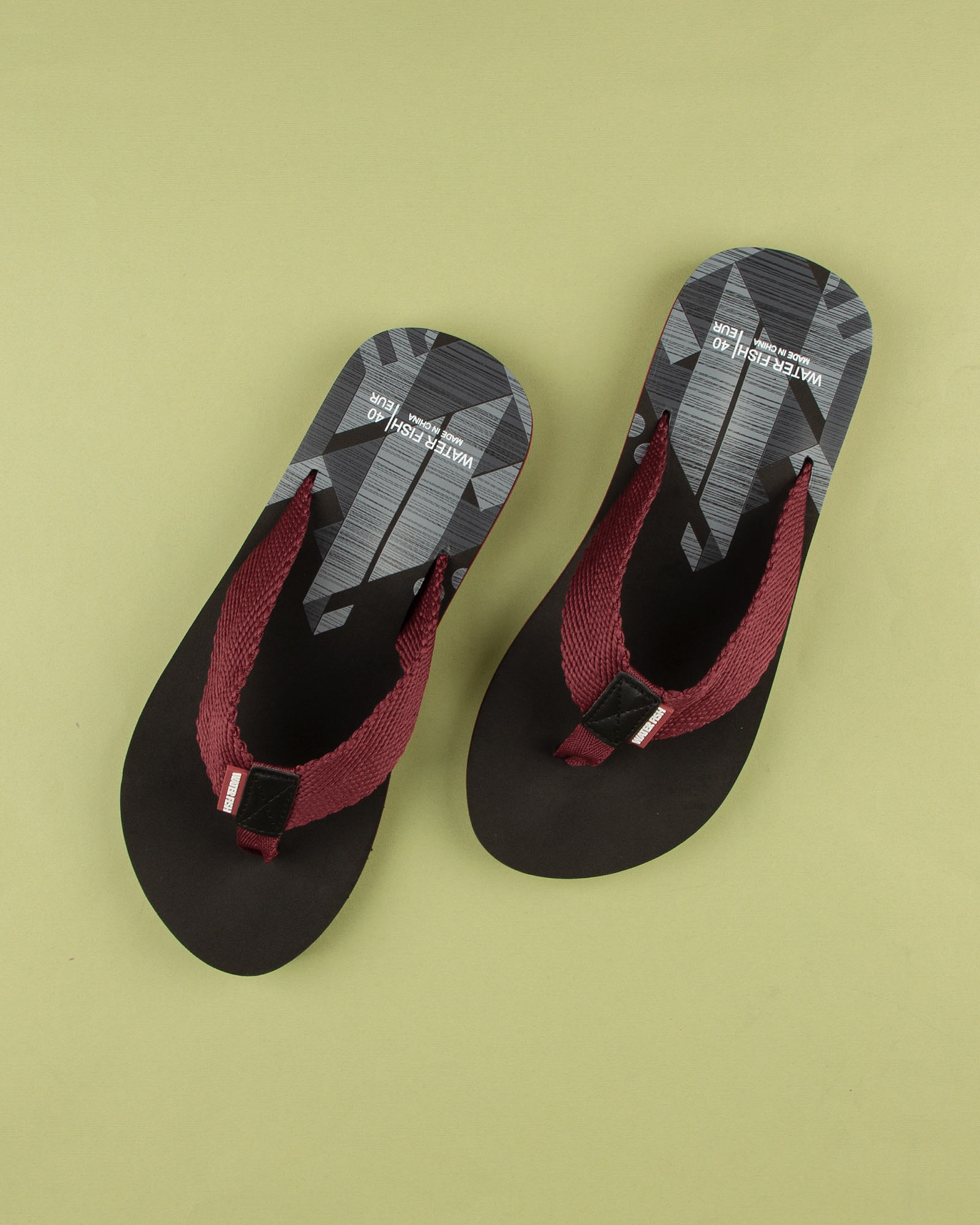 صندل مردانه S177- زرشکی (2)