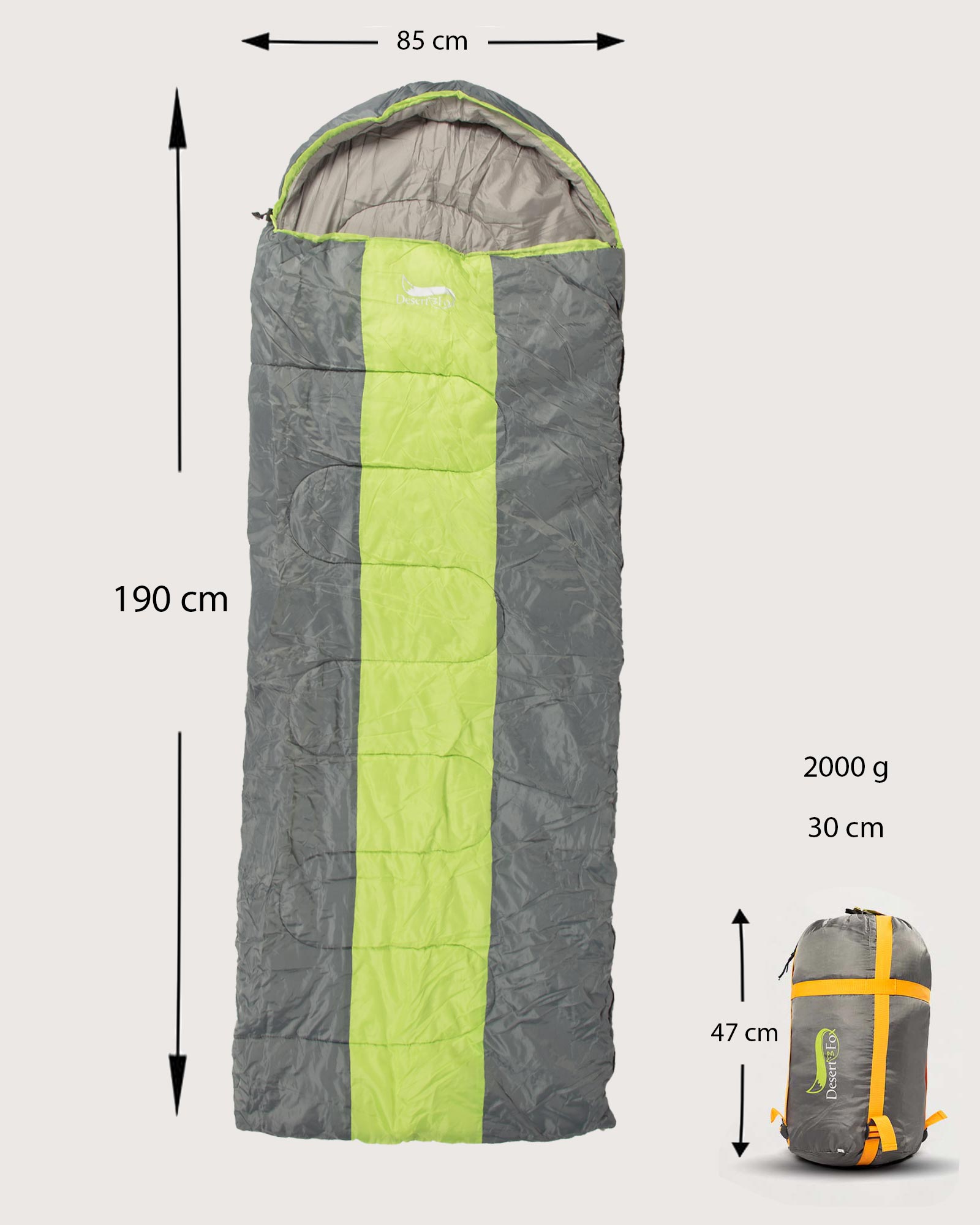 کیسه خواب دیزرت اند فاکس - سبز شبرنگ