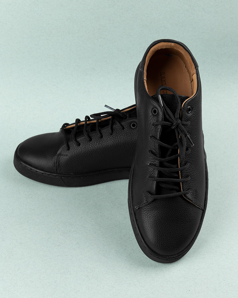 کفش چرمی مردانه 7502- مشکی (2)