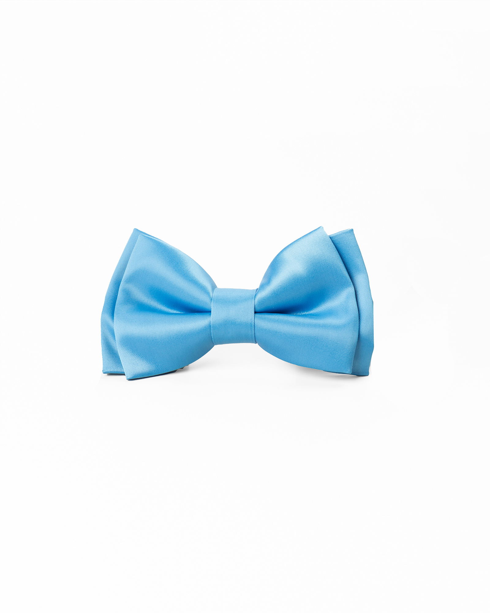 پاپیون ساتن ساده آبی مردانه - آبی