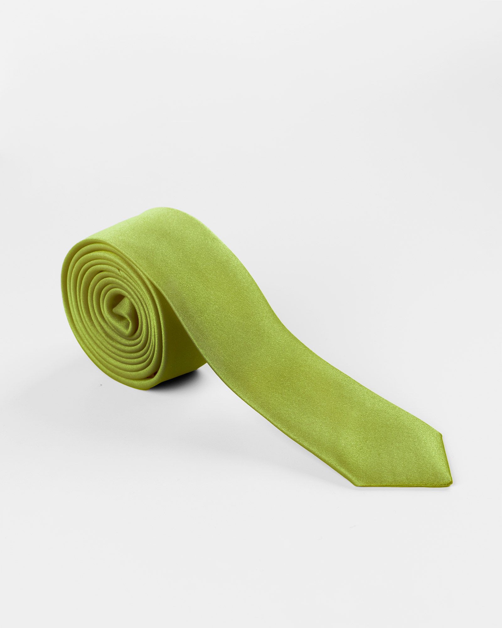 کراوات سبز ساتن مردانه - پسته‌اى