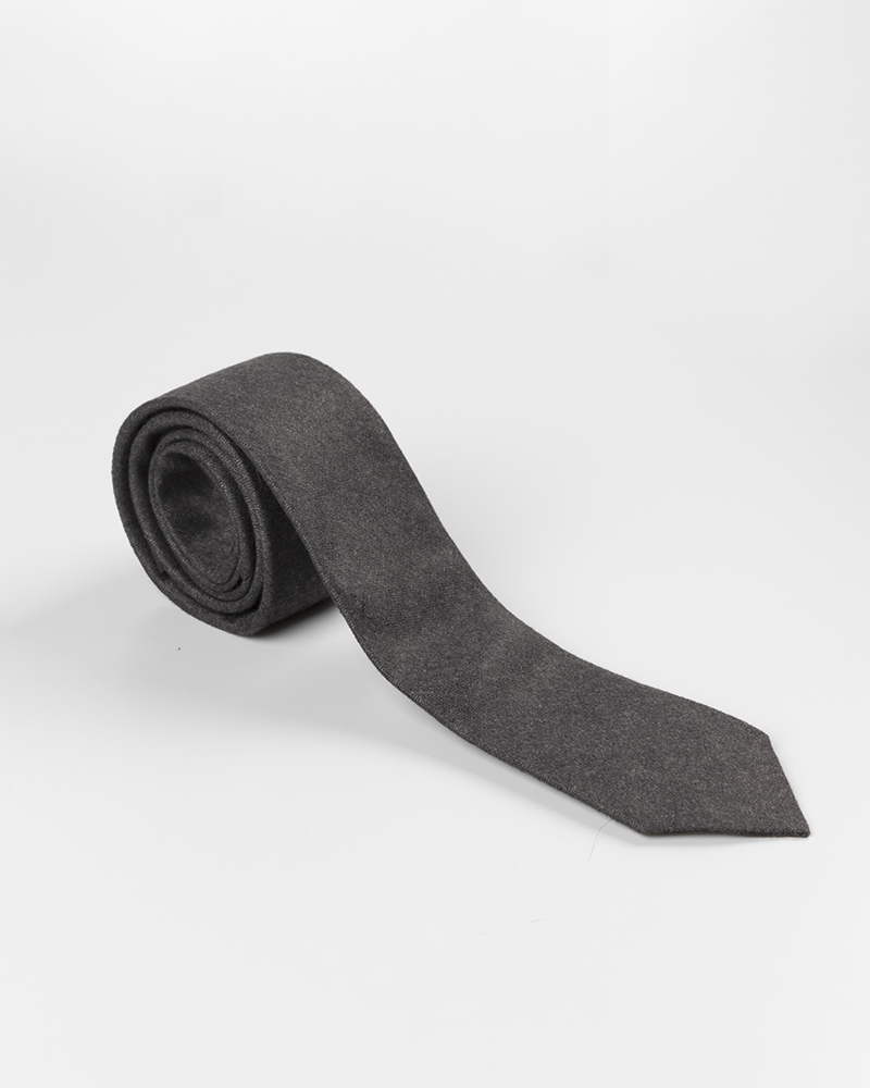 کراوات مردانه دودی - خاکستری تیره