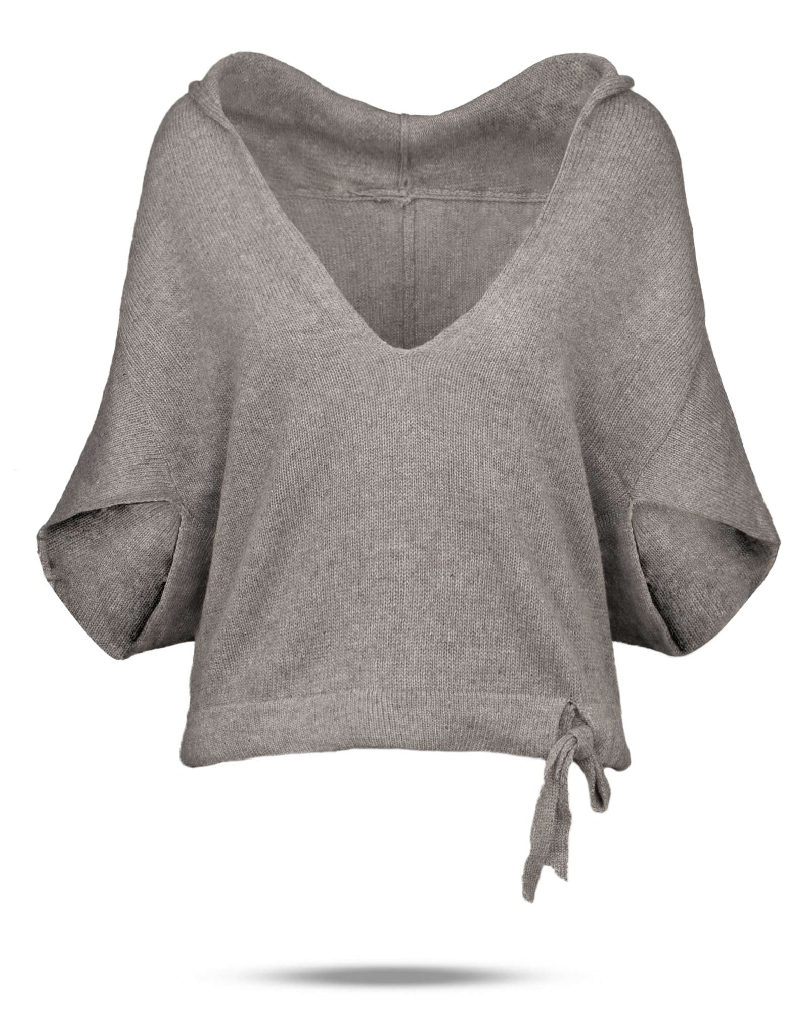 بلوز بافتنی زنانه 00103 - طوسی کمرنگ