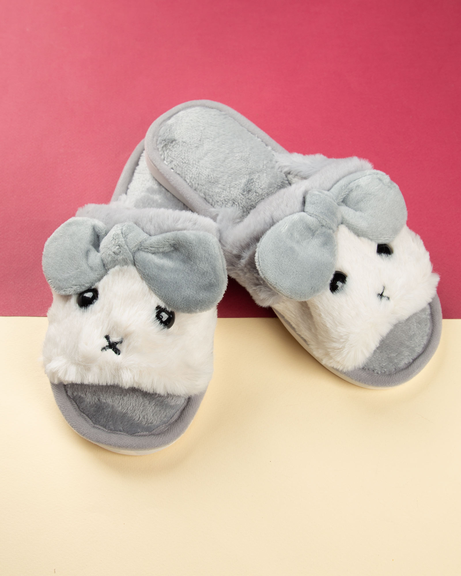 دمپایی روفرشی زنانه S177-T7 - طوسی کمرنگ