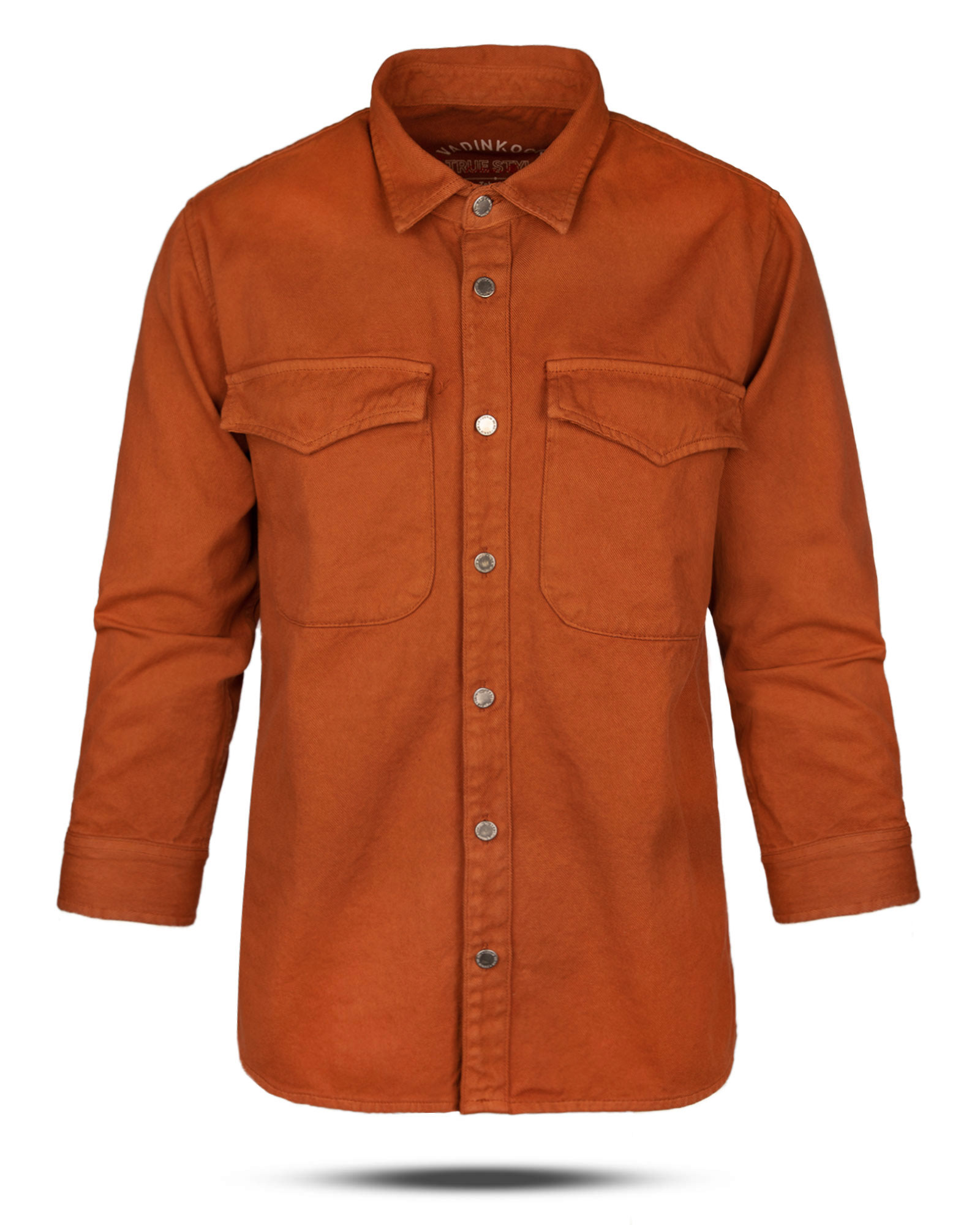 پیراهن جین ضخیم مردانه 999 - آجری