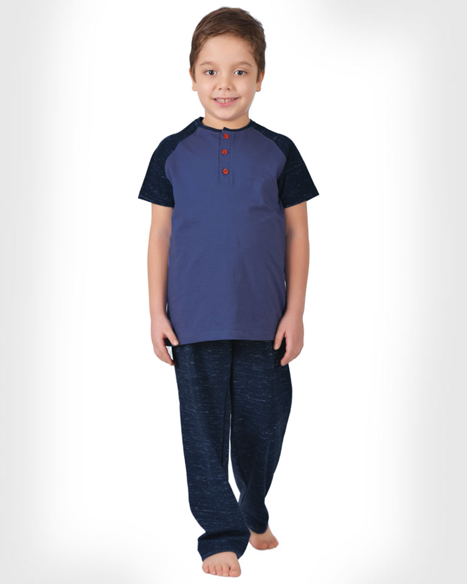 ست لباس راحتی پسرانه 1436 - آبی بنفش