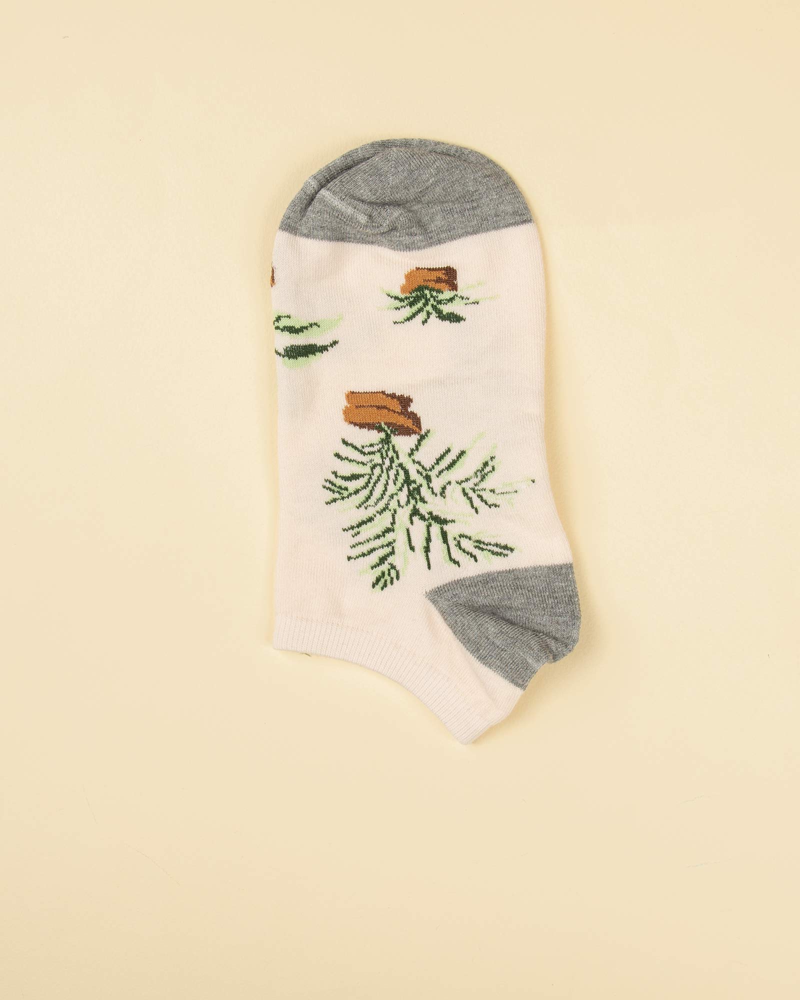 جوراب نخی طرح دار S2-هلویی-فروشگاه سارابارا-sarabara.com