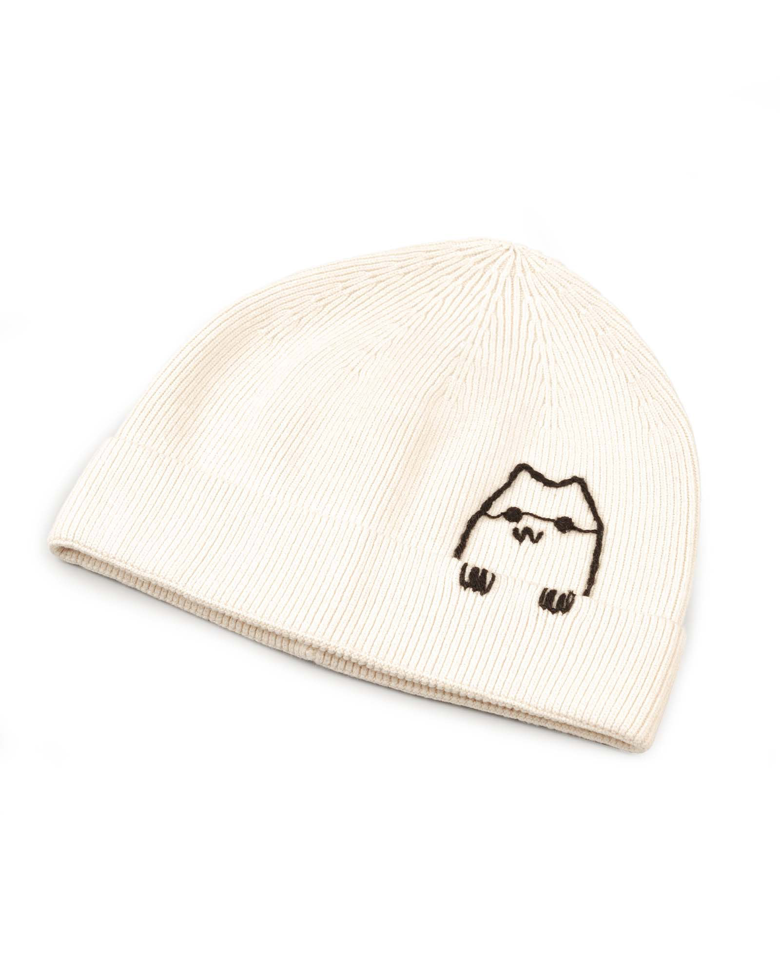 کلاه بافت طرح گربه 30146 - کرمى