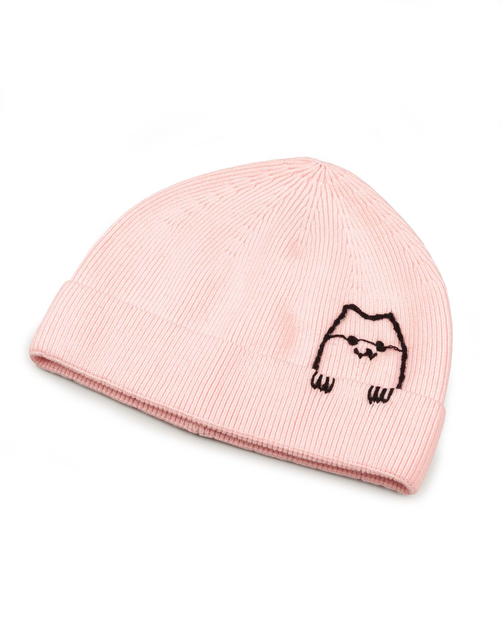 کلاه بافت طرح گربه 30146 - صورتی