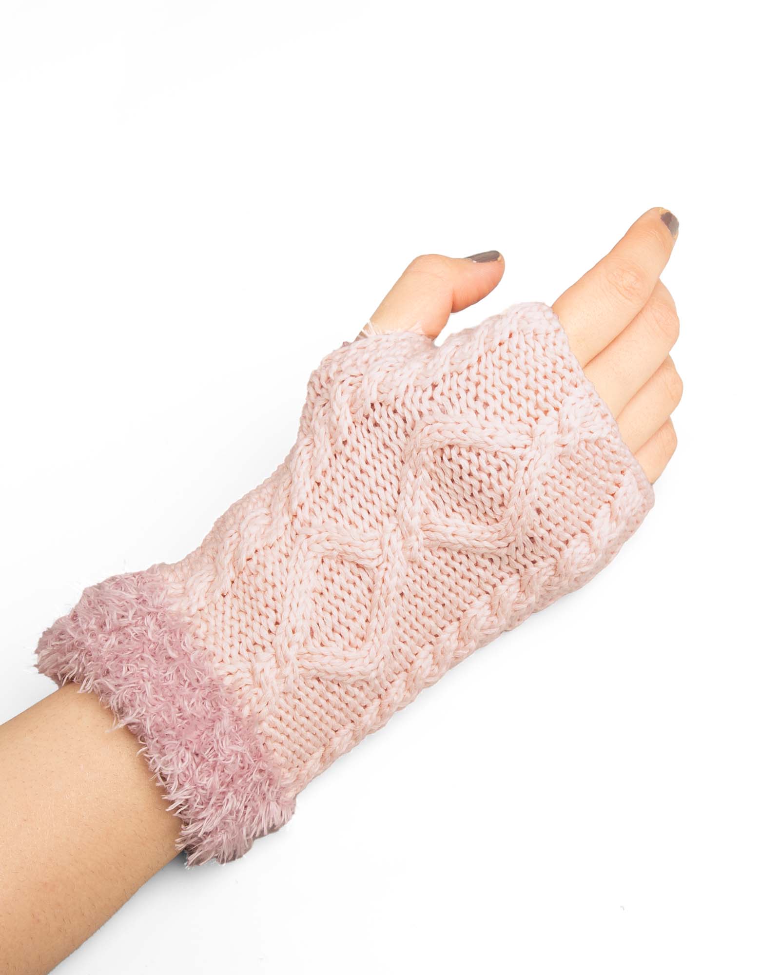 دستکش بافتنی 36019 - صورتی