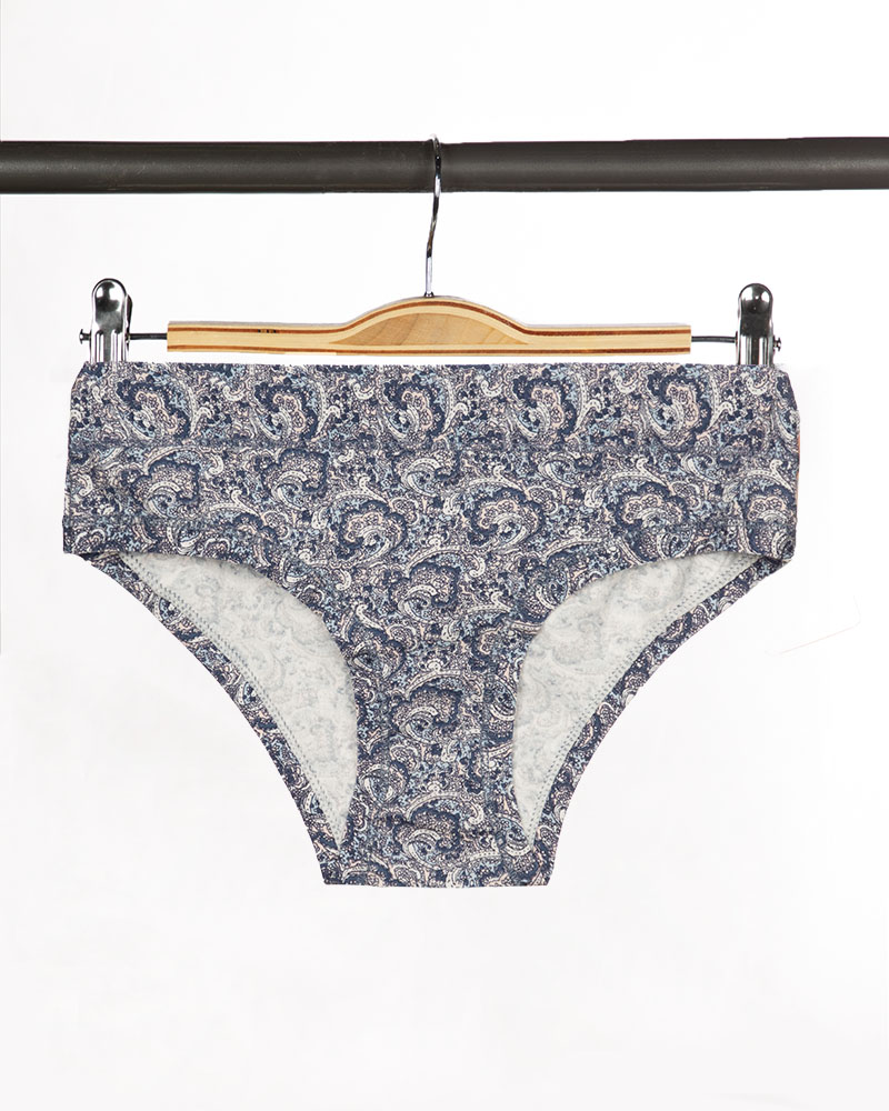 شورت ترک طرح دار زنانه 38750 - سرمه‌ای