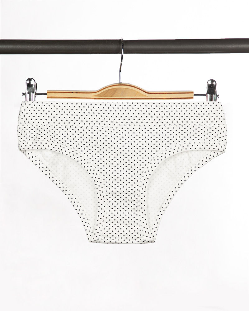 شورت ترک طرح دار زنانه 38750 - سفید