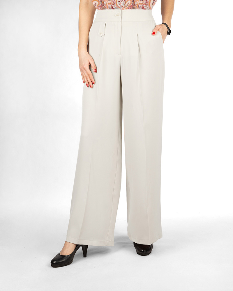 شلوار پارچه ای زنانه 308356 - کرمى