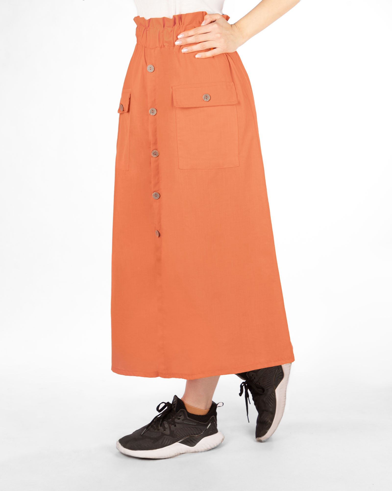 دامن زنانه لینن 2315 - نارنجی