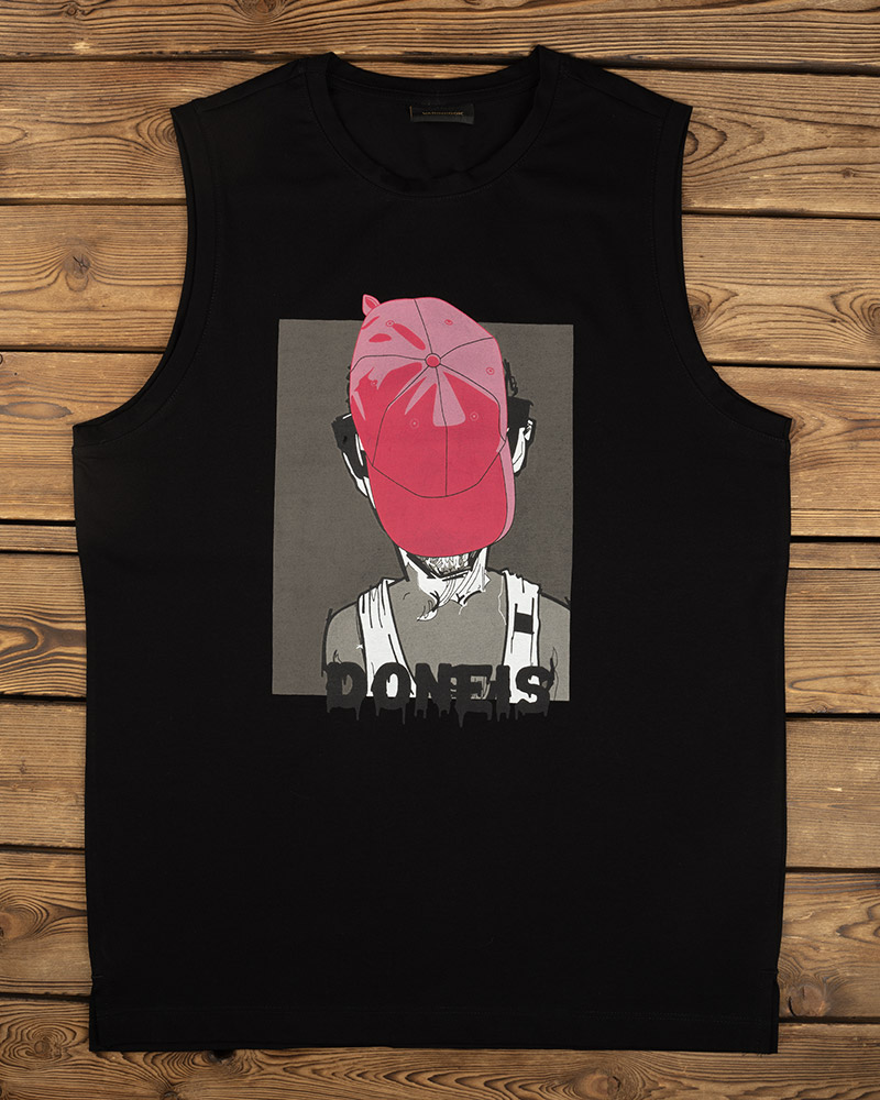 کاور نخی طرح دار مردانه vk021348 - مشکی