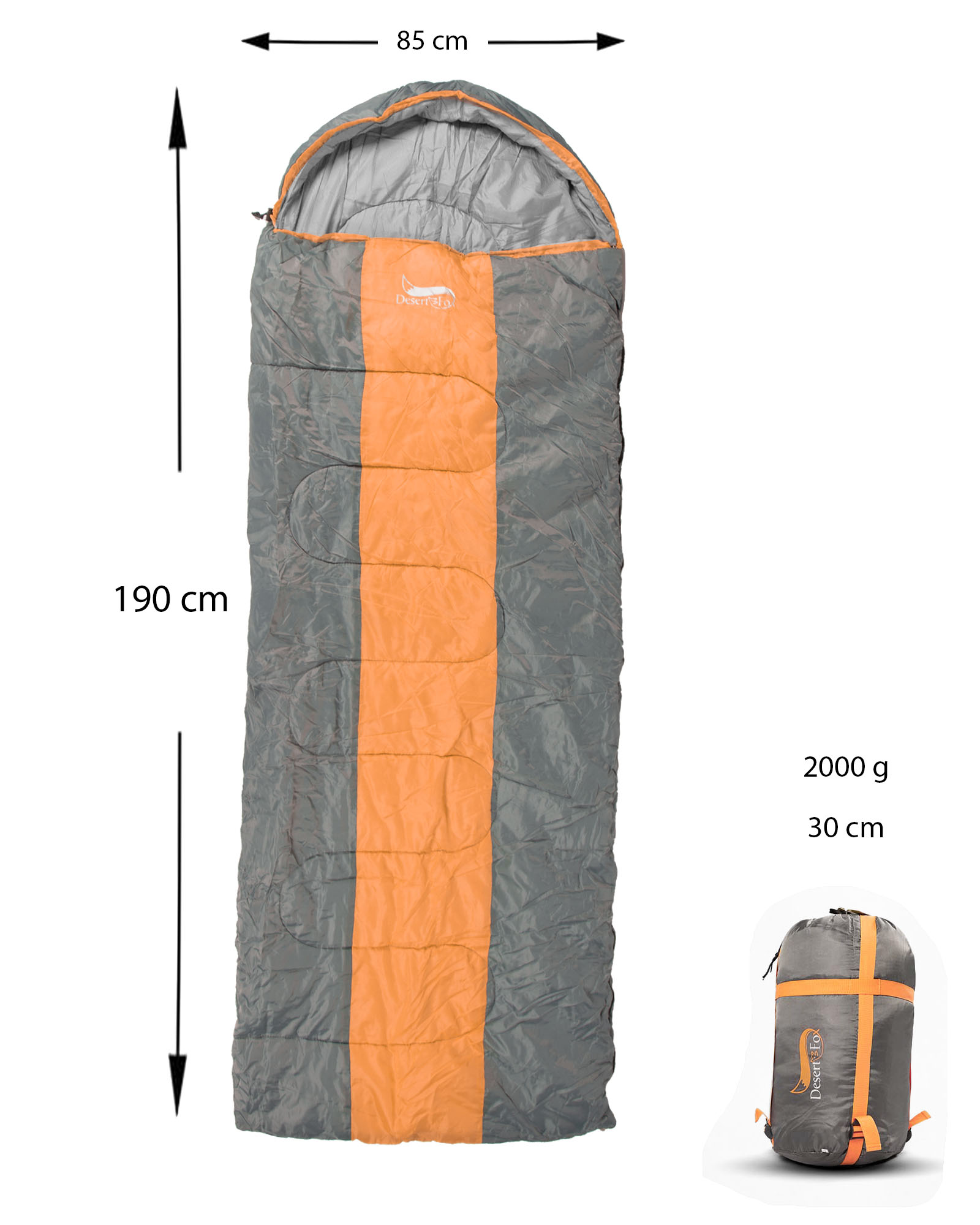 کیسه خواب دیزرت اند فاکس - نارنجی تیره