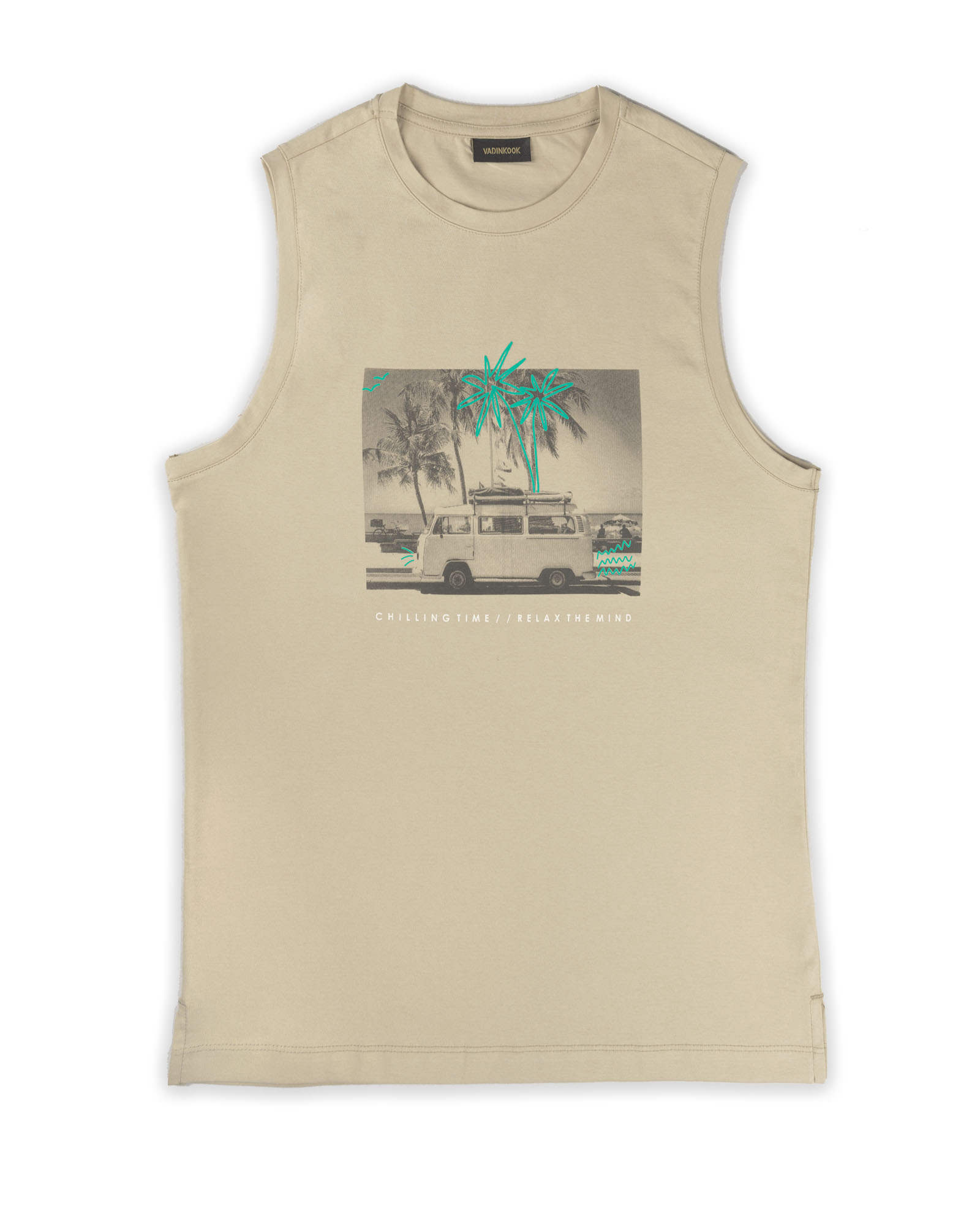 کاور طرح دار مردانه vk021349 - کرمی سیر